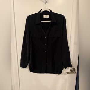 Black Babaton button up soft touch shirt